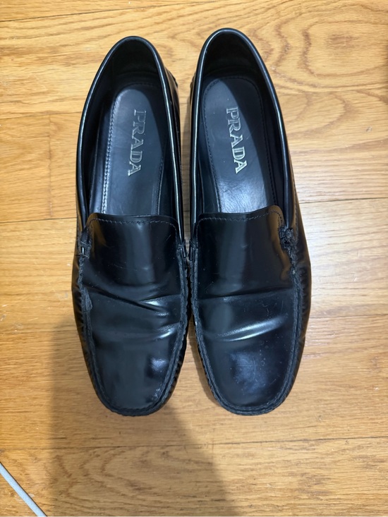 Prada Black Leather Slip-On Loafers main image 4